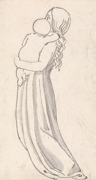 John Flaxman - Woman Carrying a Child in Her Arms