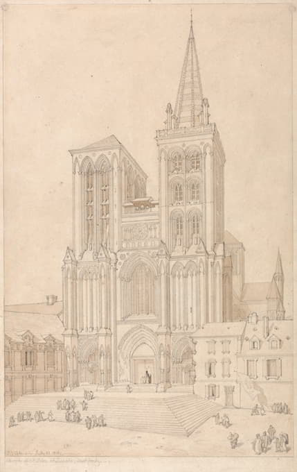 John Sell Cotman - St. Peter at Lisieux, Normandy; West Front