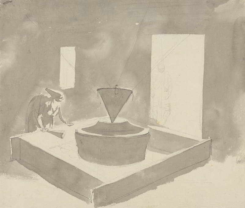 Samuel Davis - Woman Operating a Device (Flour Mill)