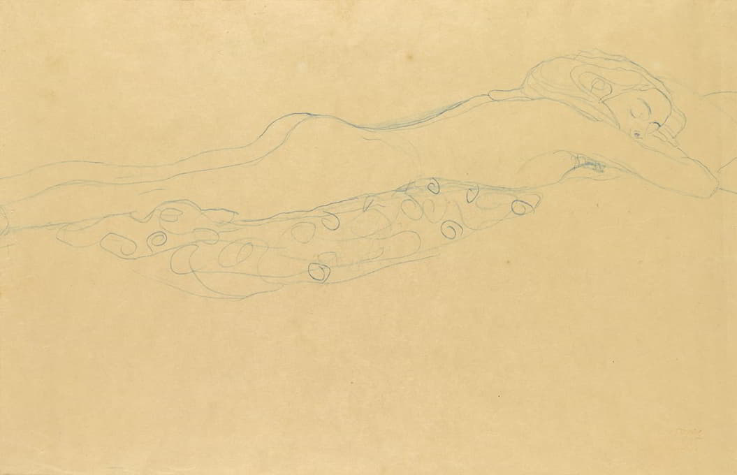 Gustav Klimt - Skizze zu Wasserschlangen II