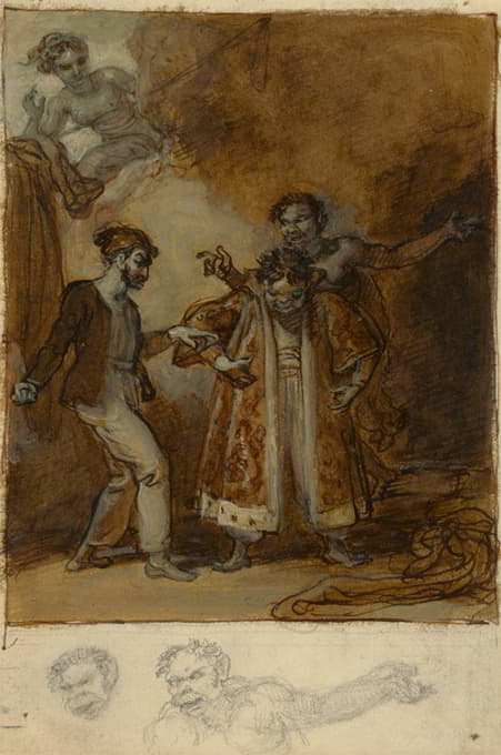 Stephano、Trinculo和Caliban与Prospero的魔法衣柜