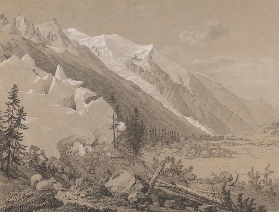 Jean-Antoine Linck - Vue du Mont Blanc