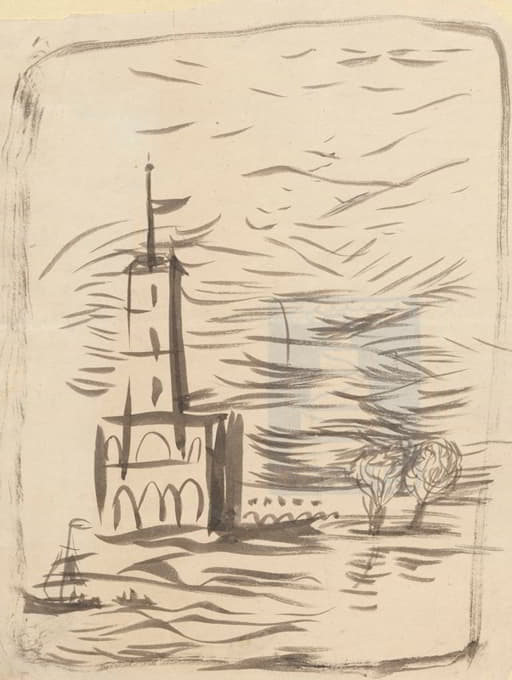 Zygmunt Waliszewski - Sketch of a landscape