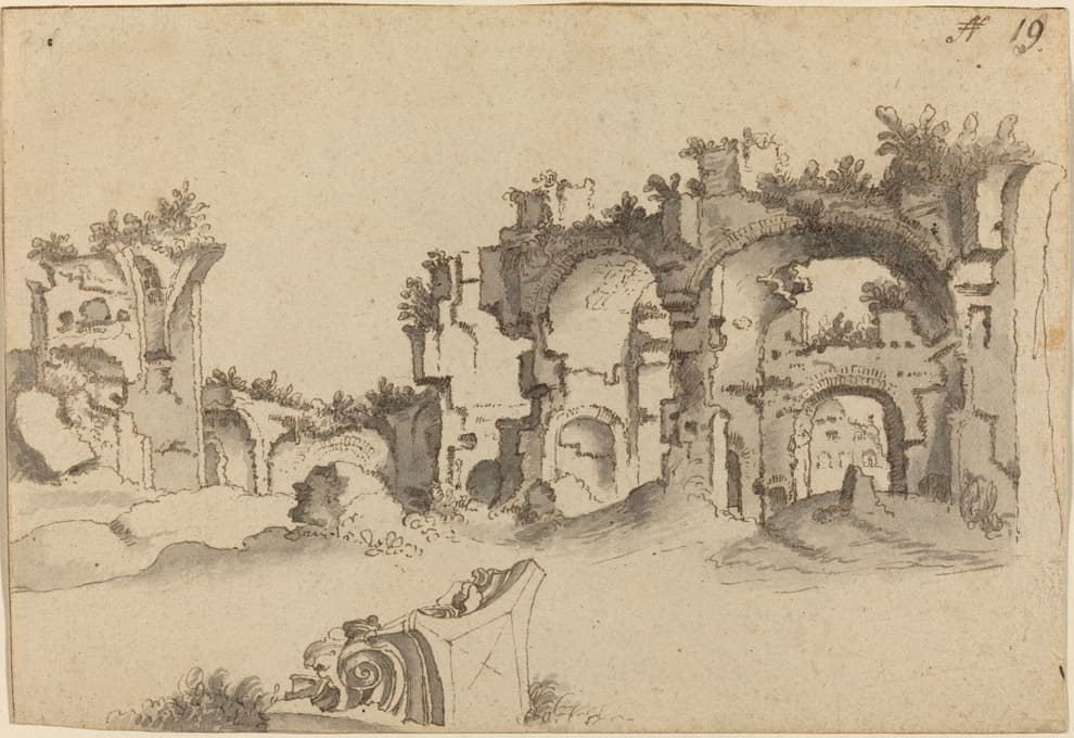Willem van Nieulandt the younger - The Baths of Caracalla, Rome