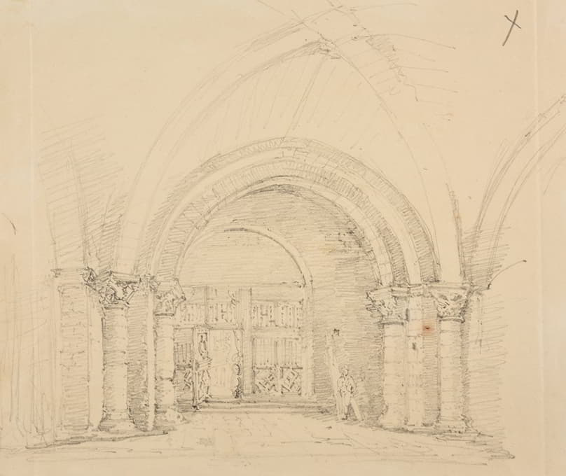 Jacques-Raymond Brascassat - Intérieur du porche Nord de la cathédrale Notre-Dame-de-l’Annonciation du Puy-en-Velay
