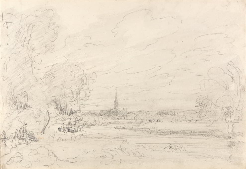 John Constable - Salisbury Cathedral From the Meadows