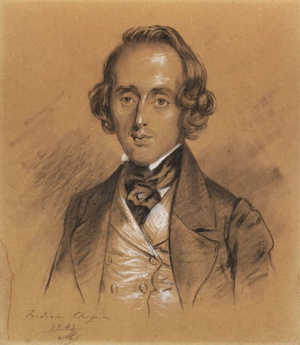 Nicolas Eustache Maurin - Portrait of Fryderyk Chopin