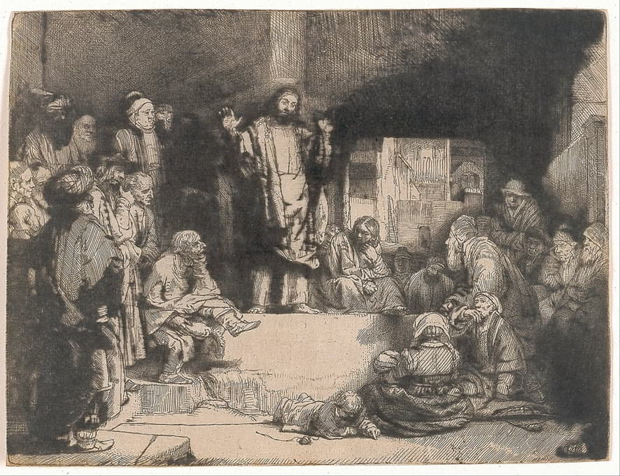 Rembrandt van Rijn - Christ Preaching (La Petite Tombe)