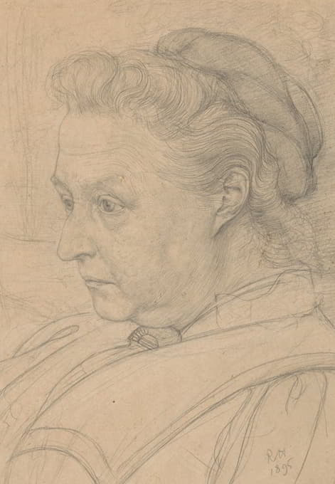 艺术家母亲罗兰·霍尔斯特·波斯图姆斯夫人的肖像