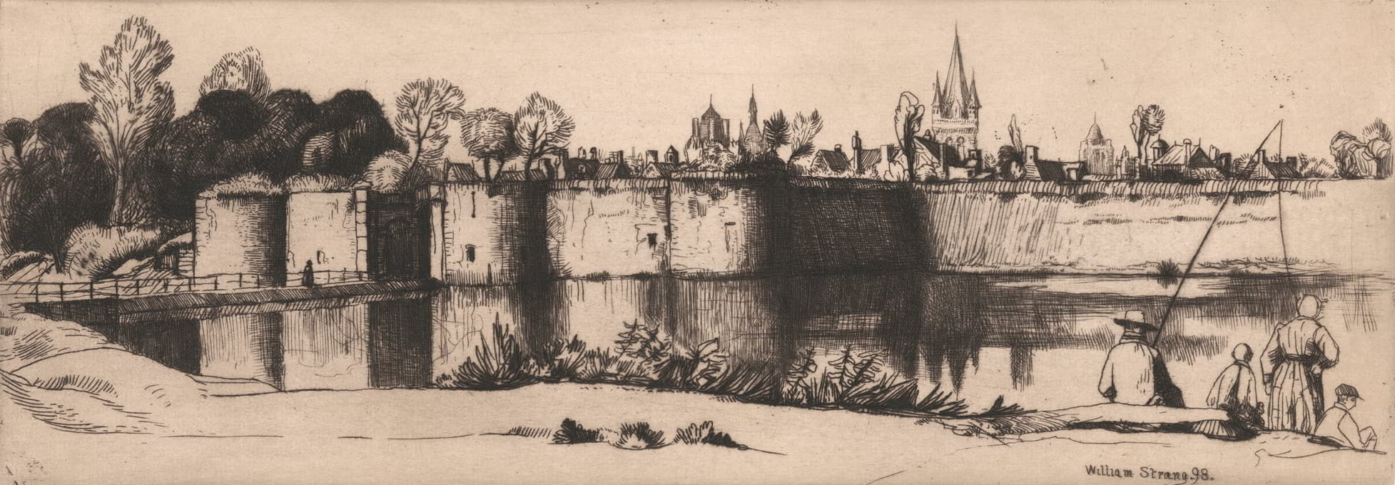 William Strang - Ramparts of Ypres; From the Flemish Set