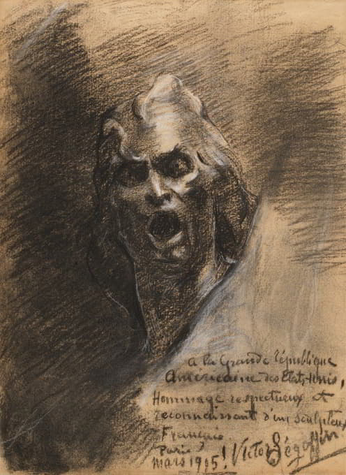 Victor Joseph Ségoffin - Head of Man Expressive of Horror