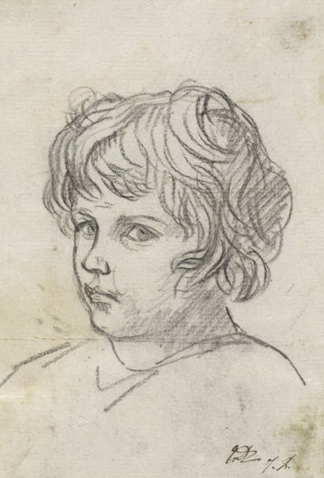 Jacques Louis David - Head of a Boy