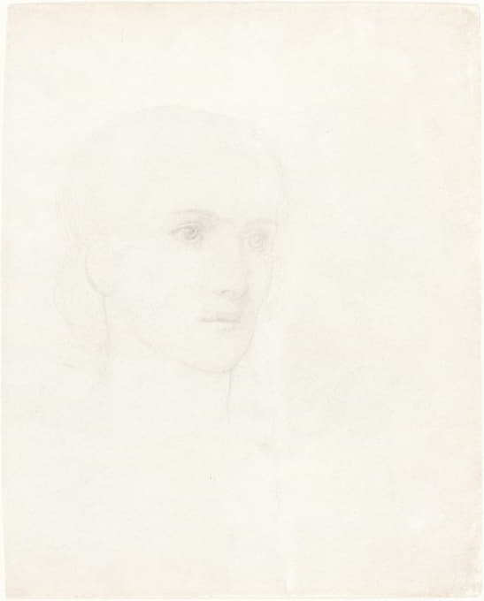 Sir Edward Coley Burne-Jones - Head of a Woman