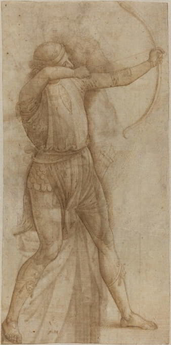 Style of Pietro Perugino - Figure of an Archer (recto)