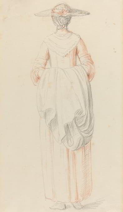 William Hoare of Bath - Lady Holding Her Cloak from Behind