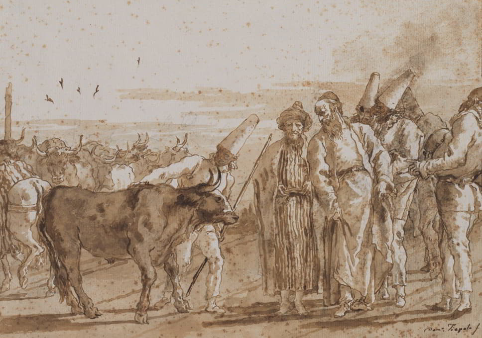 Giovanni Domenico Tiepolo - The Cattle Vendor