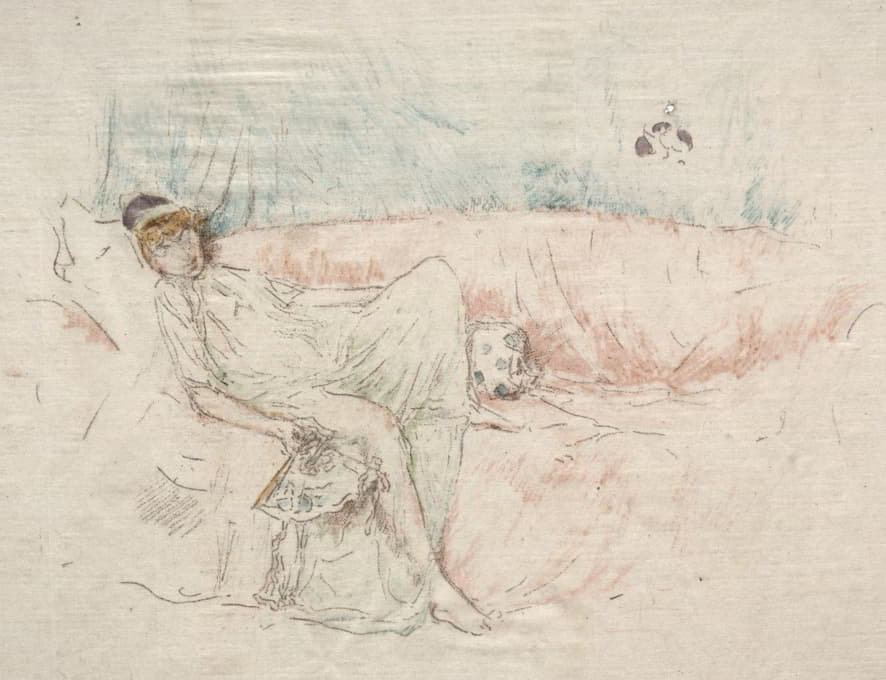 James Abbott McNeill Whistler - Draped Figure Reclining