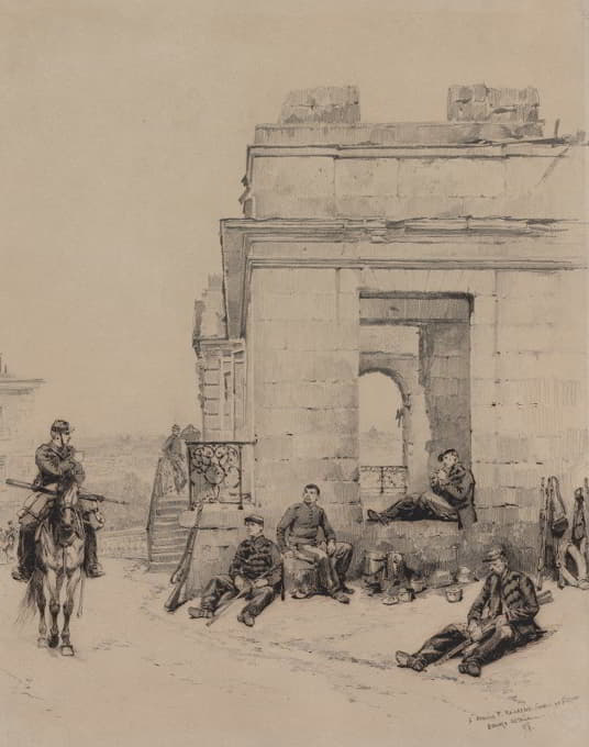 Jean-Baptiste Édouard Detaille - Soldiers Resting (recto)