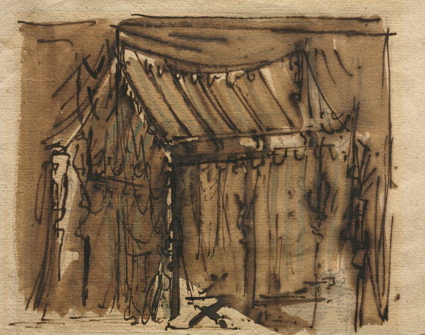 Josef Platzer - Tent (recto); Two Sketches (verso)