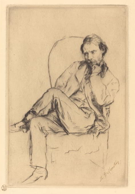 Marcellin-Gilbert Desboutin - Renoir Seated