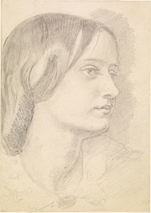 Dante Gabriel Rossetti - Portrait of Red Lion Mary, Mrs Mary Nicholson