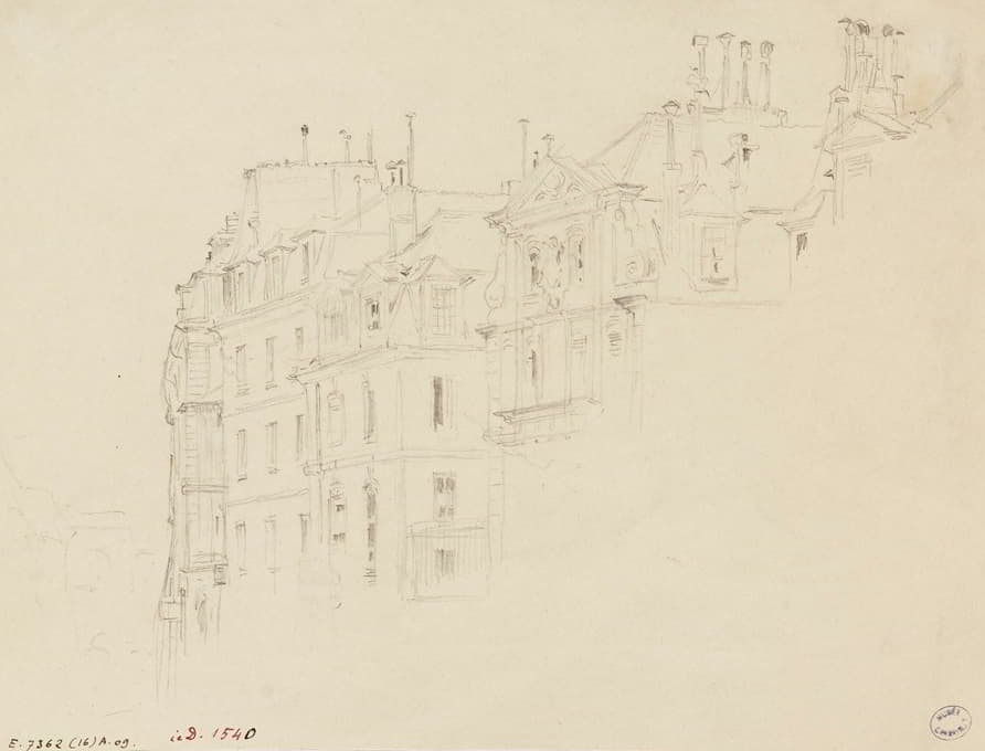 Frédéric Houbron - Façades d’immeubles parisiens du XVIIème siècle