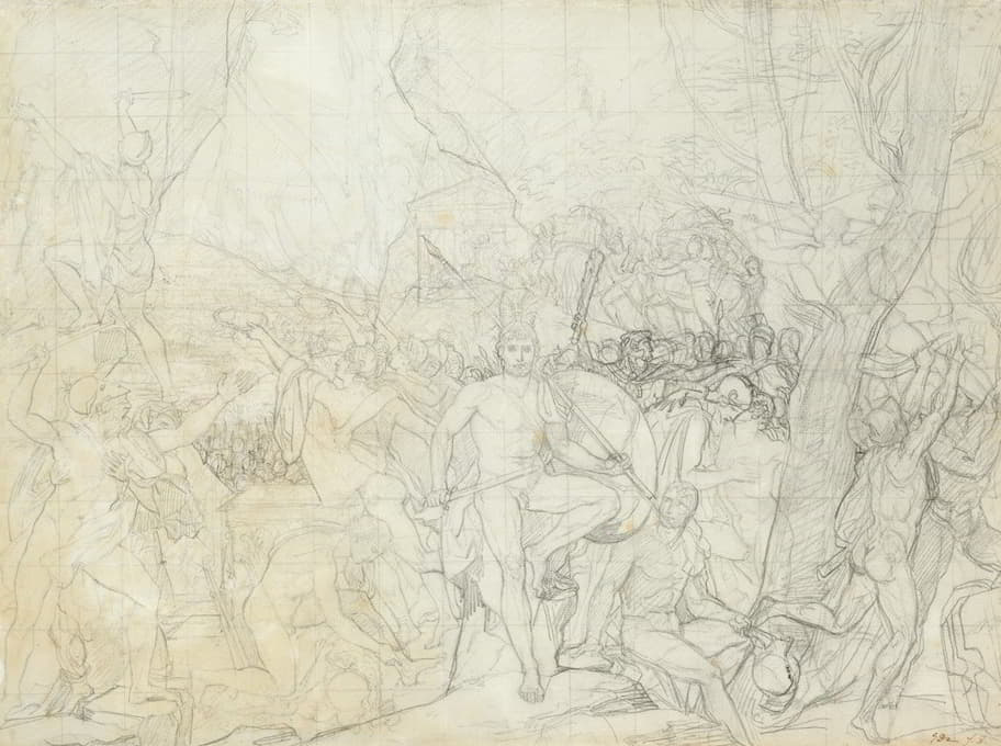Jacques Louis David - Leonidas at Thermopylae