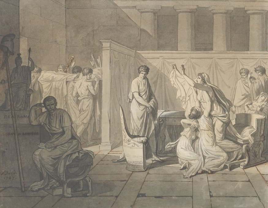 Jacques Louis David - The Lictors Bringing Brutus the Bodies of his Sons