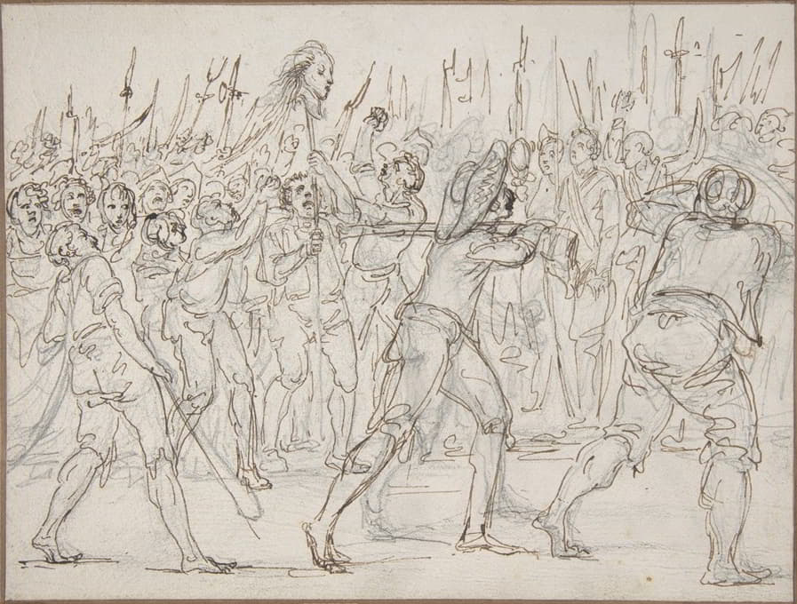 Vivant Denon - The Head of Jean Féraud (1759-1795), a Deputy at the Convention, Carried on a Pike, May 21, 1795.