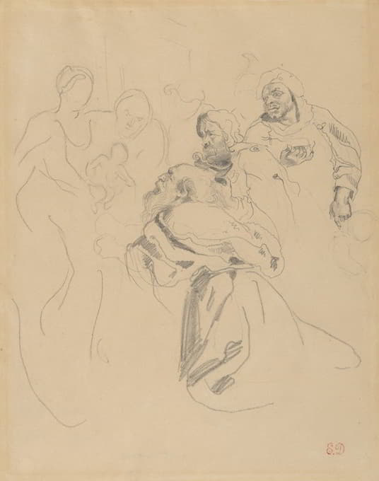 Eugène Delacroix - Adoration of the Magi, after Rubens
