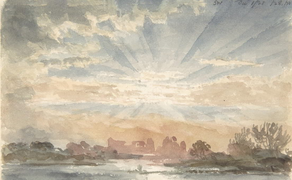 Joseph Michael Gandy - Landscape with Rising Sun