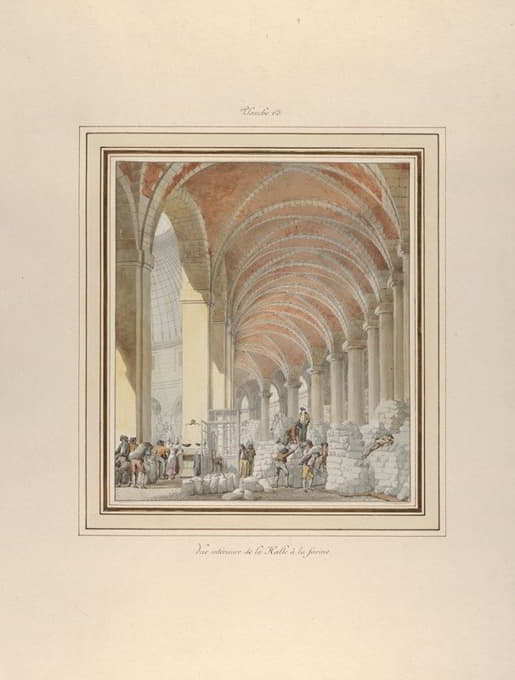 Pierre François Léonard Fontaine - La Halle aux Blés, Interior View