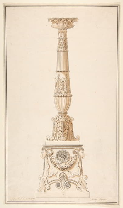 Adolph-Jean LaVergne - Design for a candlestick