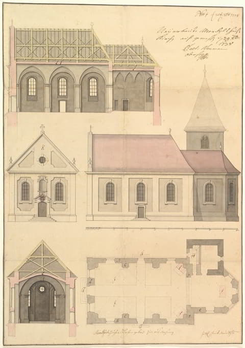 Balthasar Neumann - Design for the Parish Church of Merkershausen