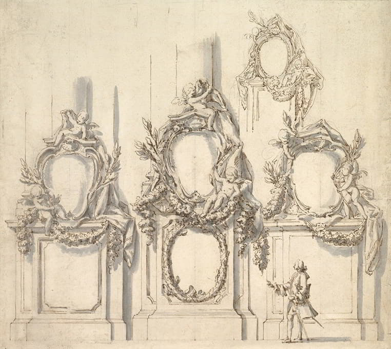 Design for Festival Decorations on the Bases of Piers