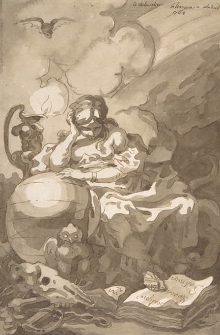 Charles de La Traverse - Allegorical Figure of Melancholy