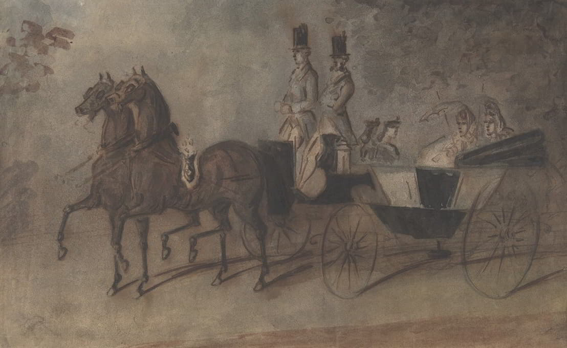Constantin Guys - Women in a Carriage