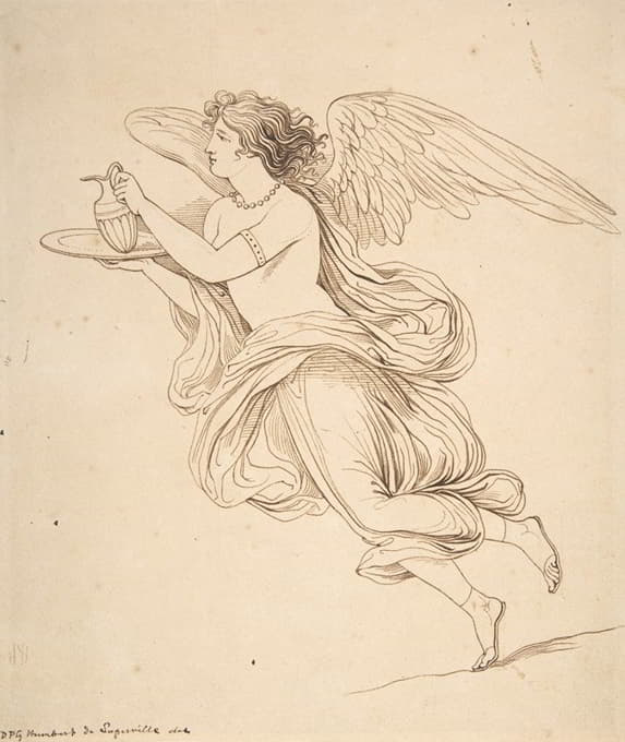 David-Pierre Giottino Humbert de Superville - An Angel Holding a Carafe on a Plate