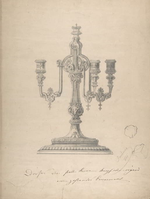 Heinrich Jauner - Design for a Candelabra