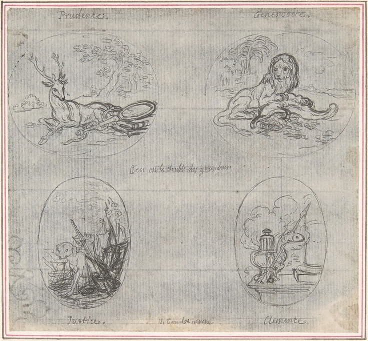 Hubert-François Gravelot - Four Small Allegories