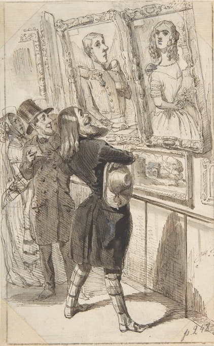 J. J. Grandville - Illustration for Jérôme Paturot à la recherche d’une position sociale (Jérôme Patruot in Search of a Social Position), by Louis Reybaud, Paris, 1846