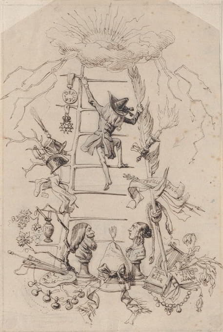 J. J. Grandville - Illustration in Jérôme Paturot, by Louis Reybaud, Paris, 1846