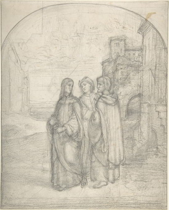 Johann Heinrich Ferdinand Olivier - Christ and the Pilgrims of Emmaus
