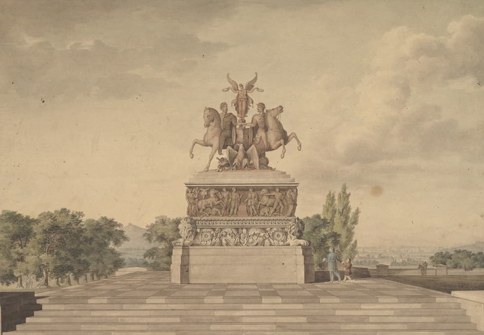 Leo Von Klenze - Design for a Monument of the Victory of Waterloo