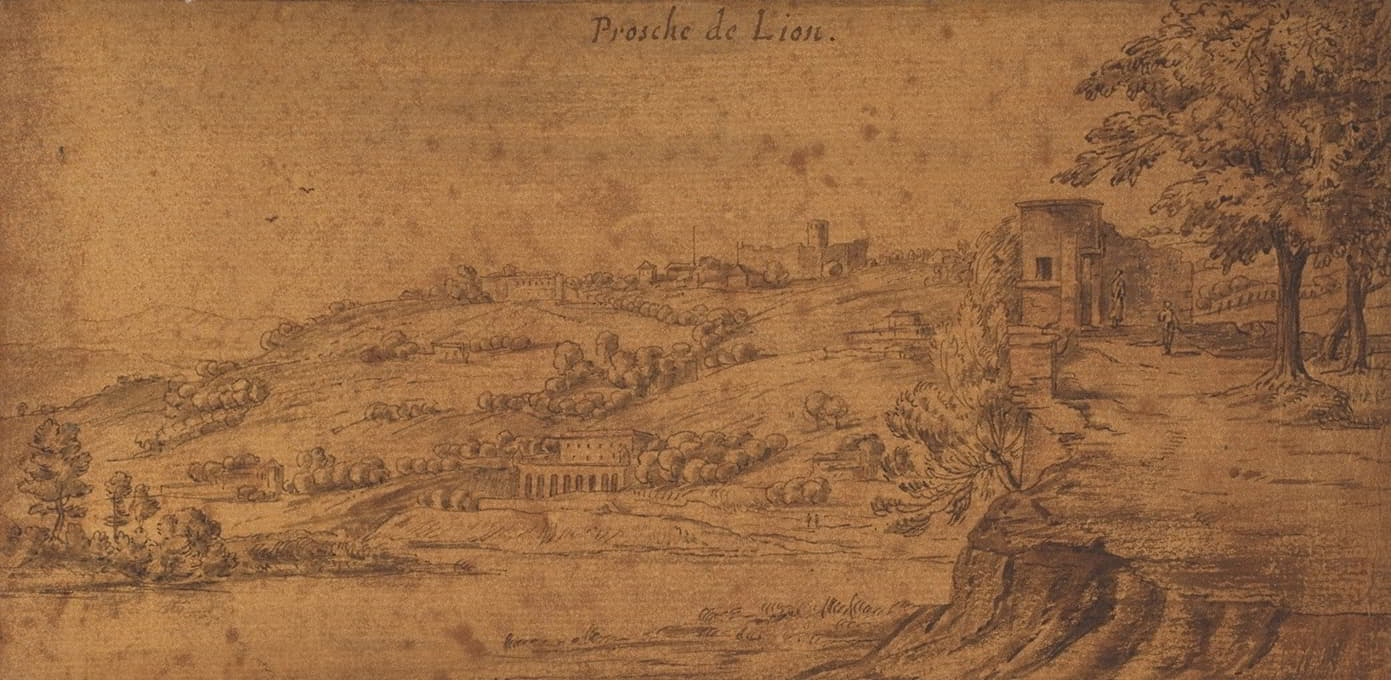 里昂南部圣基尼斯-拉瓦尔附近的罗纳河视图