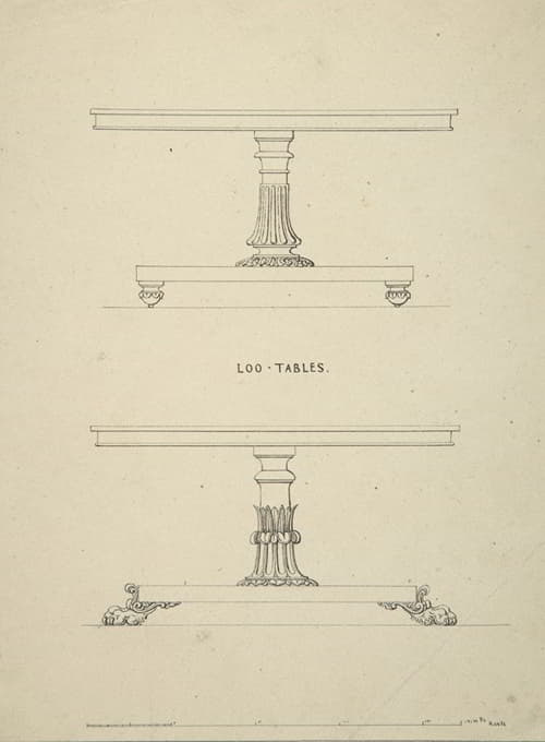 Robert William Hume - Designs for Loo-Tables