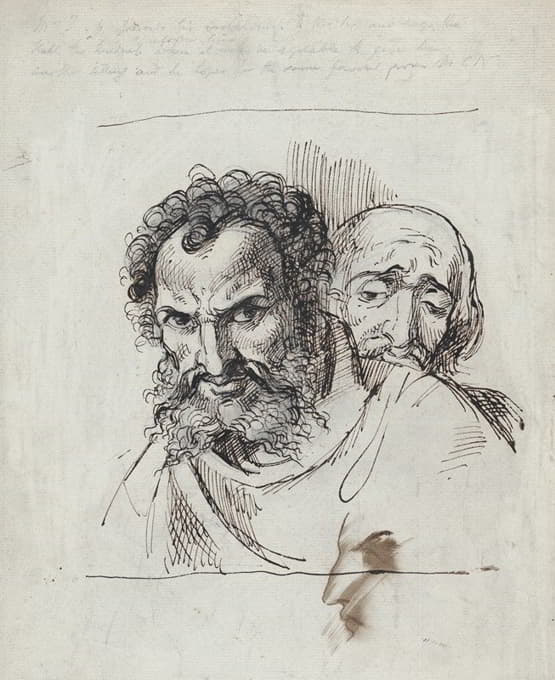 Theodor Richard Edward von Holst - Two Male Heads