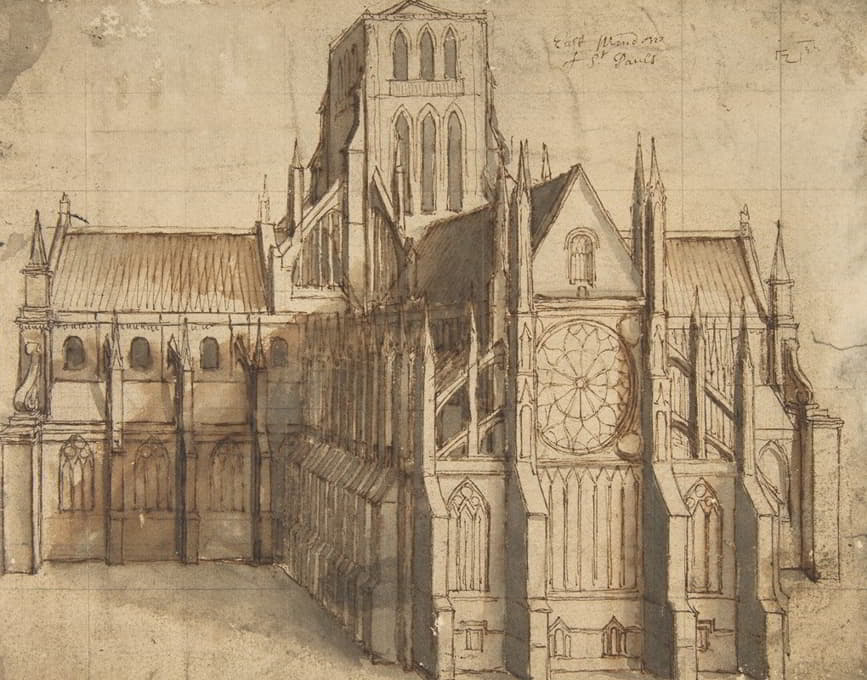 Wenceslaus Hollar - Old St. Paul’s Cathedral, London, seen from the East
