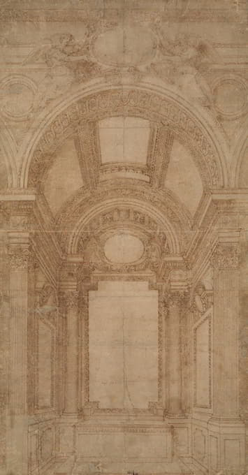Baldassare Peruzzi - Design for an Elaborate Barrel-Vaulted Chapel