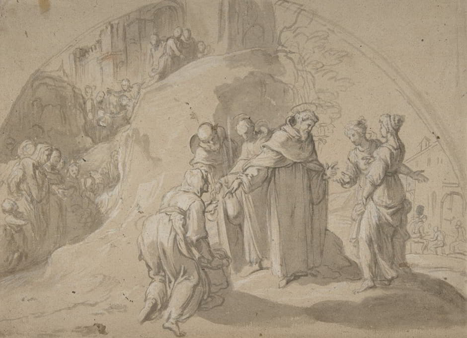 Bernardino Poccetti - Saint Philip Benizi Converting Two Wicked Women at the City of Todi